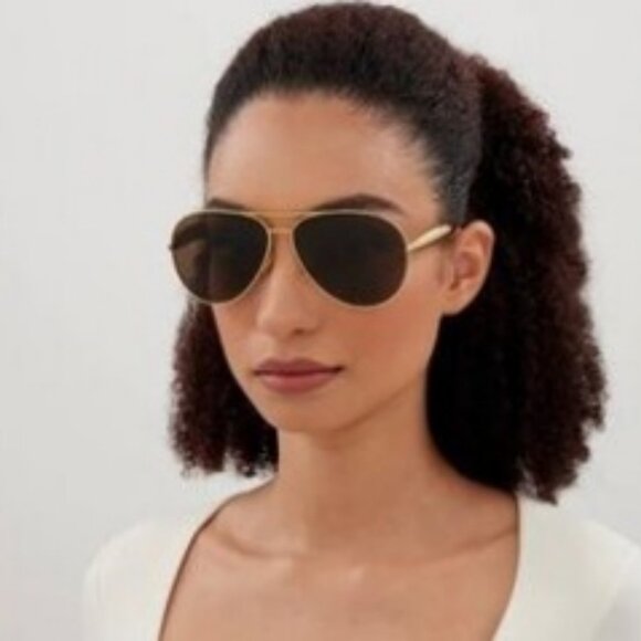 Bottega Venetia Gold Frame Aviator with Durable Construction main image 8